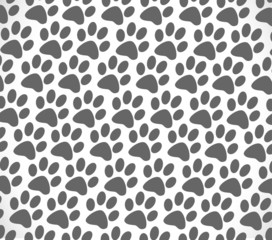 Animal foot print silhouettes