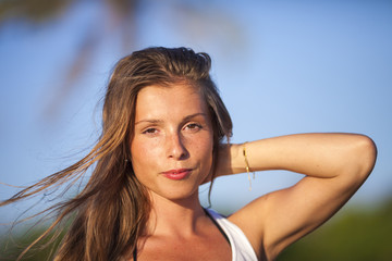 Young girl on the beach