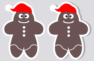 a sticker happy gingerbread with and without shadow