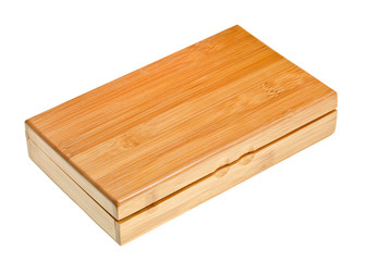 closed wooden bamboo box