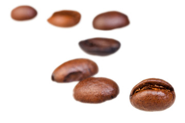 curve line pattern from roasted coffee beans