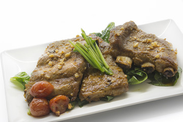 pork ribs with vegetables