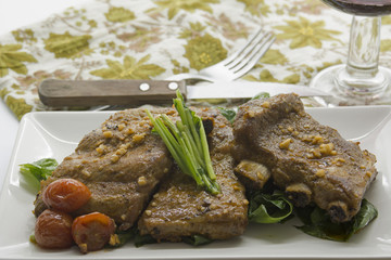 pork ribs with vegetables