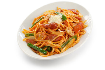 japanese pasta dish, spaghetti naporitan