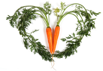 Herz aus Karotten