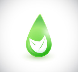 green leave water drop illustration design