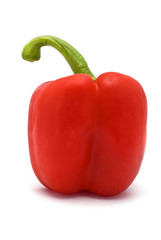 Red Bell Pepper isolated on white