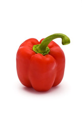 Red Bell Pepper isolated on white