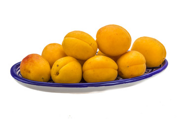 Yellow ripe apricots