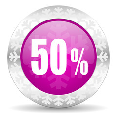 50 percent christmas icon
