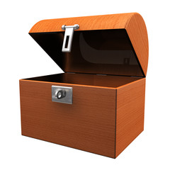 Truhe Holz Offen