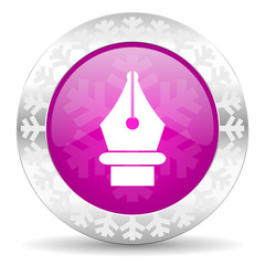 pen christmas icon