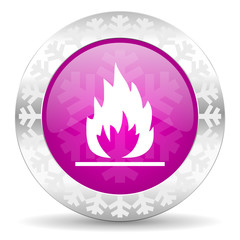 flame christmas icon