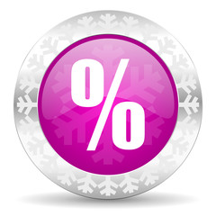 percent christmas icon