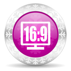 16 9 display christmas icon