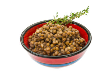 Backed lentils