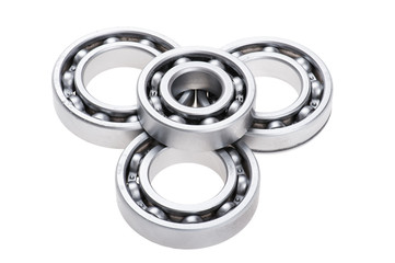 chrome bearing on white