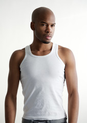 Masculine black male fashion model