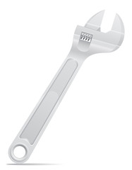 tool screw wrench vector illustration