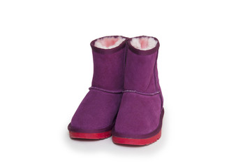 winter boots isolated on white background