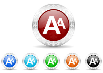 alphabet icon vector set
