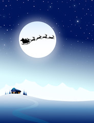 Santa & Moon-Vector