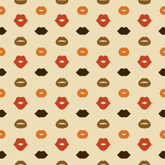 Lips Vector Seamless Pattern