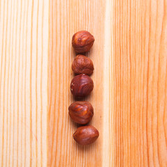 English alphabet with nuts