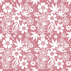 White seamless lace pattern