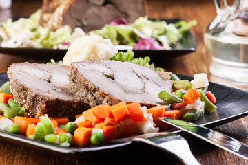 Pork roast with vegetable