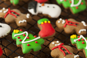 Traditional Iced Gingerbread Christmas Cookies