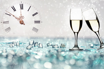 Glasses of shots on abstract background © erika8213