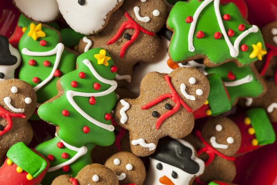 Traditional Iced Gingerbread Christmas Cookies