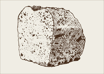 Brot Brotkanten Zeichnung Illustration
