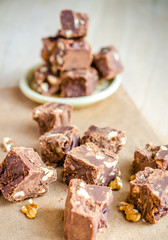 Fudge with walnuts