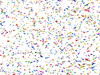 Colorful Confetti isolated on white background 