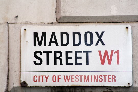 madddox  street sign in London