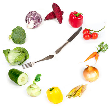 time for meal - rainbow collection of vegetables