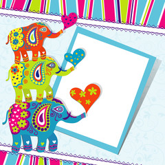 Fototapeta premium Template greeting card, vector
