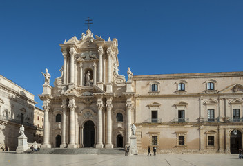 Fototapeta na wymiar Piazza Duomo w Syrakuzach
