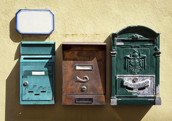 old letterboxes