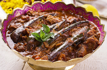 persian lamm stew with eggplant - xoresht-e badenjan