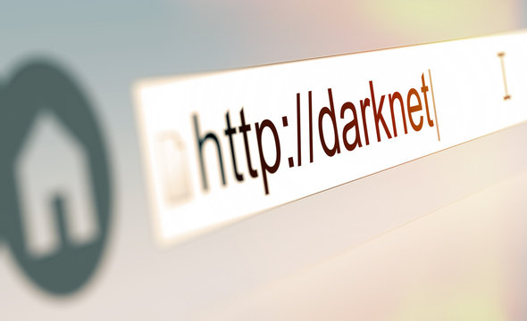 browser bar with Darknet url typed in