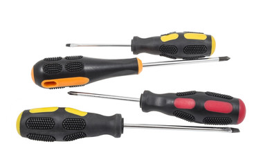 Set of steel screwdrivers