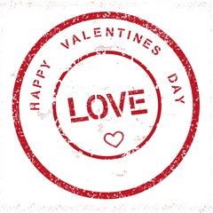 Happy Valentines Day - vector stamp
