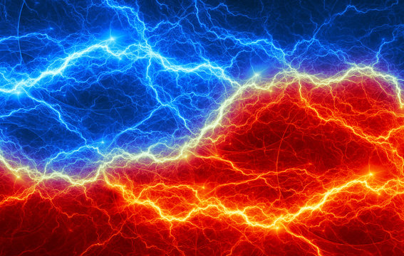 Fire and ice abstract lightning background Stock Illustration | Adobe Stock