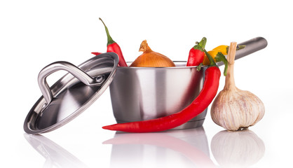 vegetables composition isolated on white