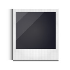 Polaroid photo frame isolated on white background