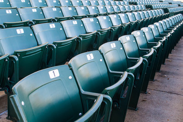 Fototapeta premium Empty stadium seating in large amphitheater
