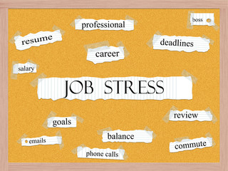 Job Stress Corkboard Word Concept
